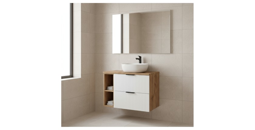 Ensemble de salle de bain NOXERA 80 cm avec espaces ouverts mis en situation