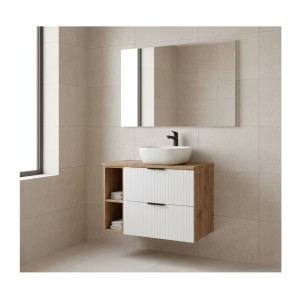 Ensemble de salle de bain NOXERA 80 cm avec espaces ouverts mis en situation