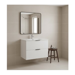 Ensemble de salle de bain NOXERA 60 cm avec vasque encastrée mis en situation