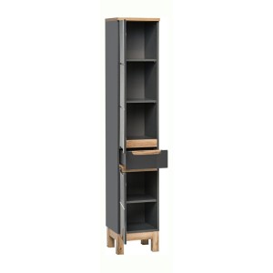 Colonne de salle de bain ERMANO grise ouverte