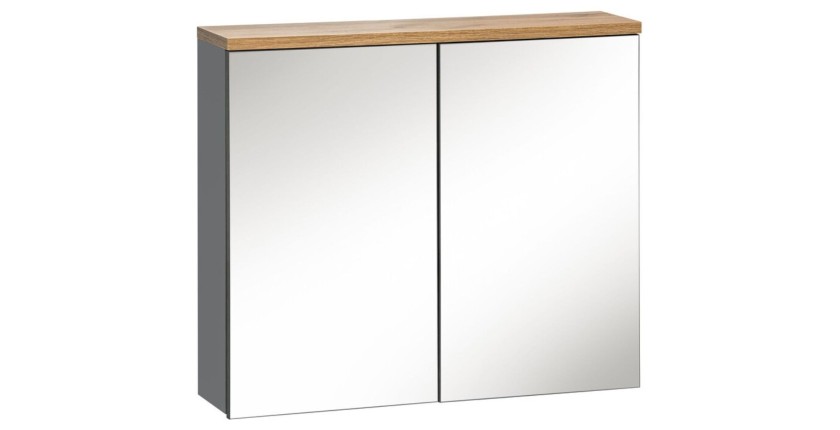 Meuble de rangements suspendu avec miroir ERMANO