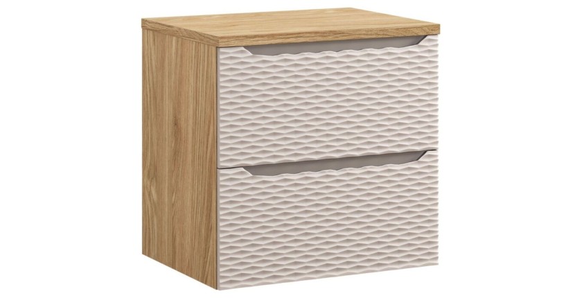 Plan vasque YOKA – Finition chêne clair, 70 cm