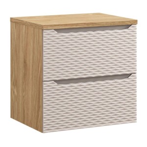 Plan vasque YOKA – Finition chêne clair, 80 cm