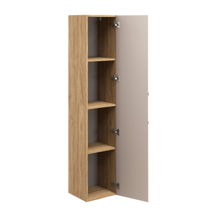 Colonna da bagno YOKA – Beige e rovere chiaro – 1 porta