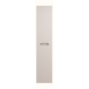Colonne de salle de bain 2 portes beige et chêne clair YOKA vu de face