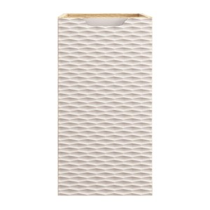 Meuble de rangement beige et chêne clair YOKA vu de face