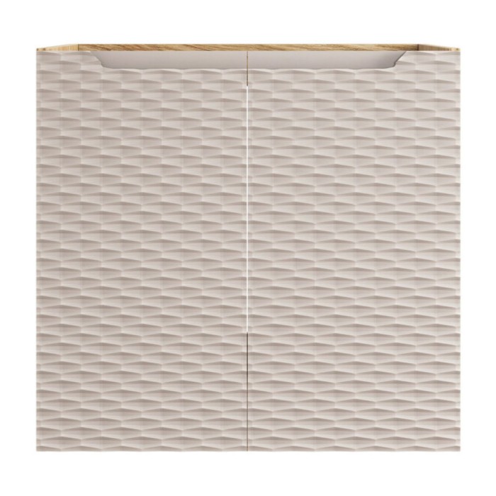 Mobile sotto lavabo YOKA – Beige e quercia chiara 60 cm