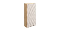Meuble de rangement suspendu 35cm beige et chêne clair YOKA