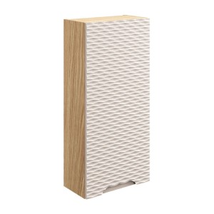 Meuble de rangement YOKA – Beige et chêne clair 35 cm