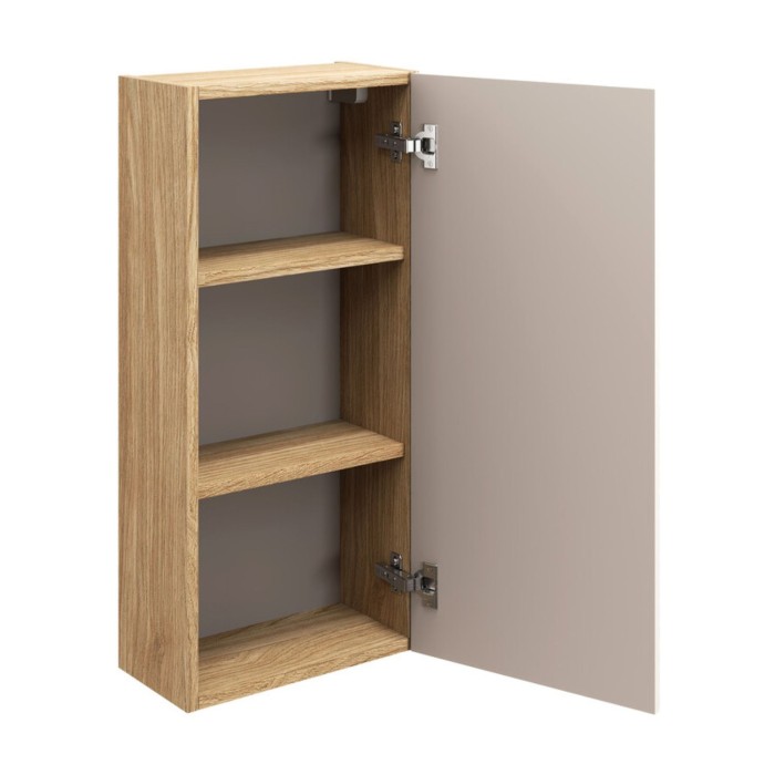 Mueble de almacenamiento YOKA – Beige y roble claro 35 cm