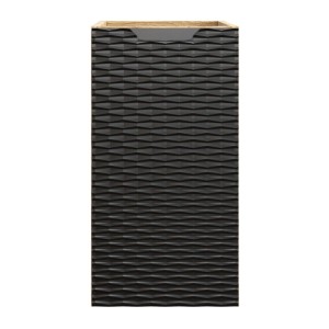 Meuble de rangement noir YOKA vu de face