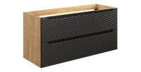 Meuble sous vasque noir 120cm avec tiroirs YOKA