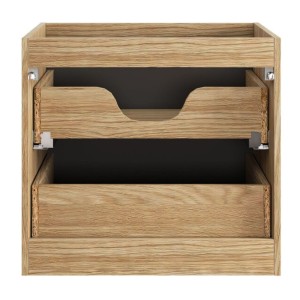 Zoom sur la structure du meuble sous vasque 60cm à tiroirs noir YOKA