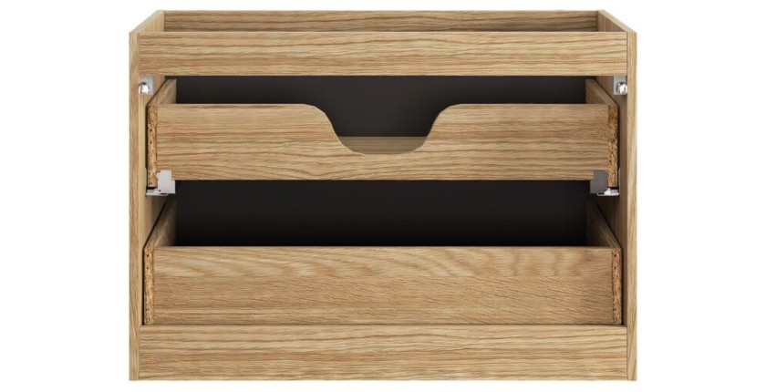 Zoom sur la texture du meuble sous vasque 80cm YOKA