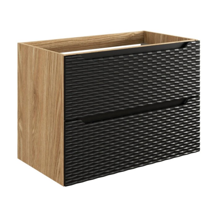 Meuble sous vasque noir 80cm YOKA