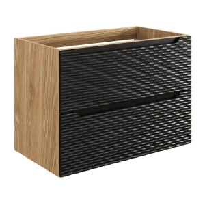 Meuble sous vasque noir 80cm YOKA