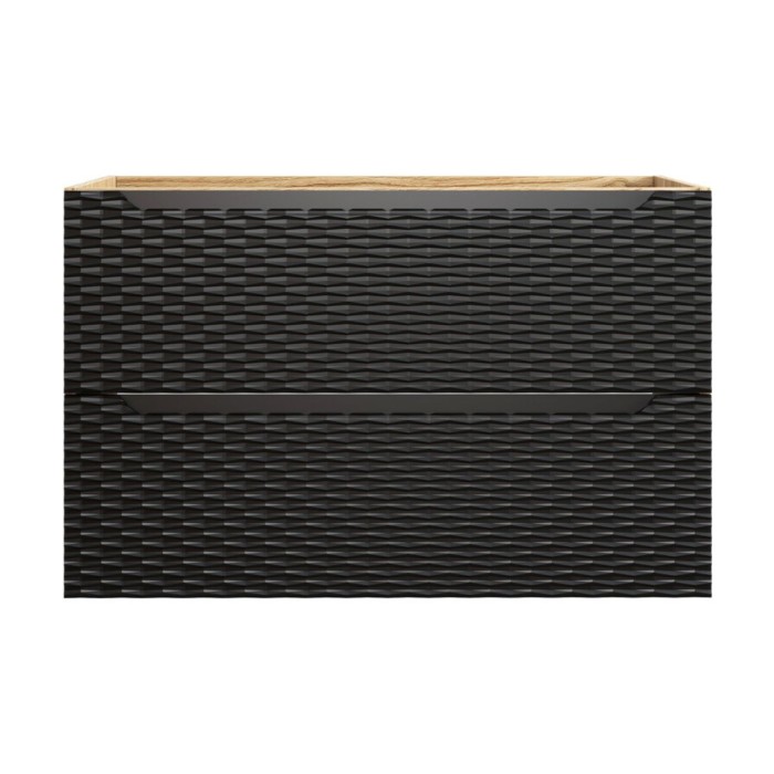 YOKA  2 tiroirs Chêne clair et noir L90 × P46 × H57 cm À suspendre