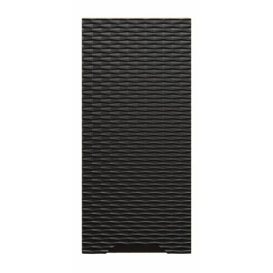 Meuble de rangement suspendu 1 porte 35cm noir YOKA vu de face