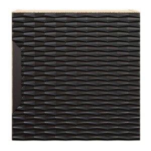 Meuble de rangement cubique noir 35cm YOKA vu de face