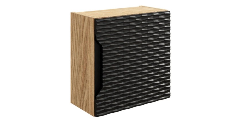 Meuble de rangement cubique noir 35cm YOKA