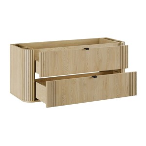 Meuble sous vasque 120cm KORI tiroirs ouverts