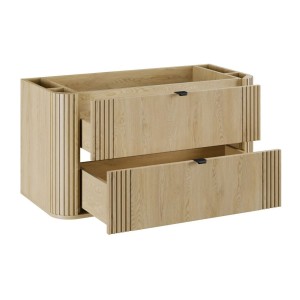 Meuble sous vasque 100cm KORI tiroirs ouverts