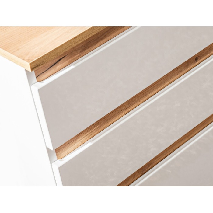 Mobile sottolavabo ASKA 94 cm bianco lucido – Modello sospeso con cassetti