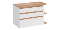 Meuble sous vasque ASKA blanc et bois