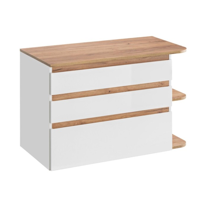Meuble sous vasque ASKA blanc et bois