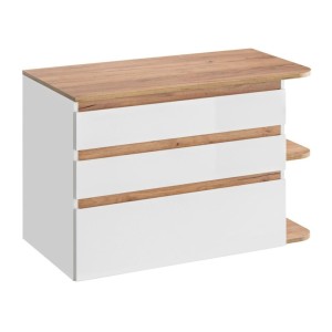 Meuble sous vasque ASKA blanc et bois