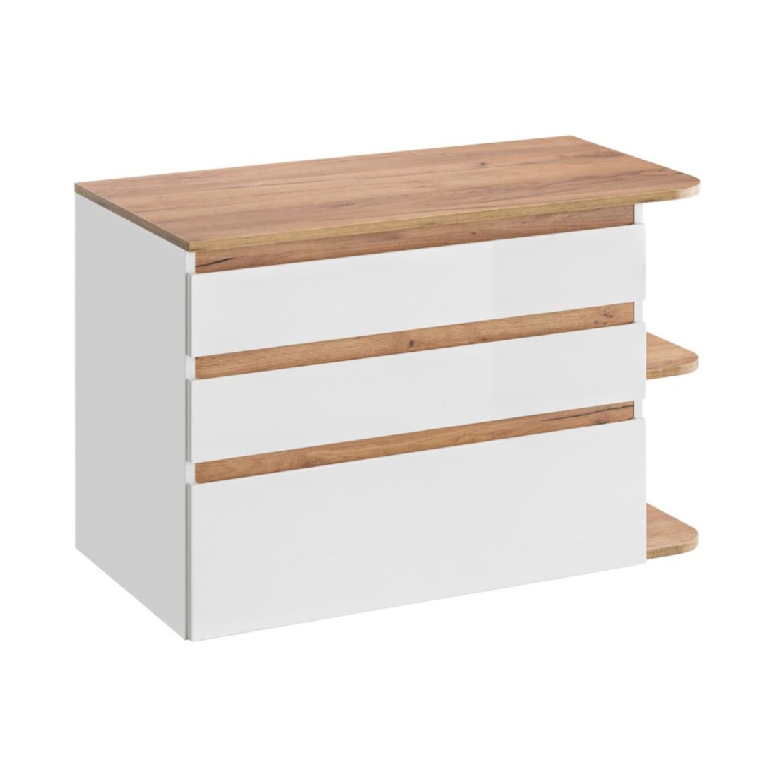 Meuble sous vasque ASKA blanc et bois