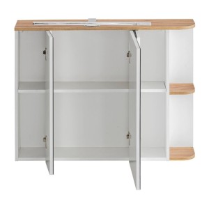 Meuble de rangement avec miroirs ASKA ouvert