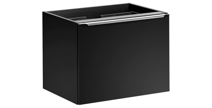 Meuble sous vasque noire 60cm VANTA vu sous un autre angle