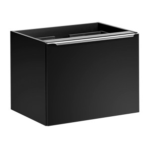 Meuble sous vasque noire 60cm VANTA vu sous un autre angle