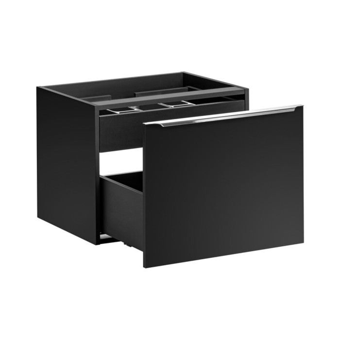 Mobile sottolavabo VANTA 60 cm nero – Modulo sospeso con 2 cassetti