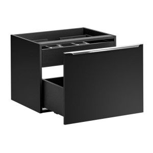 Meuble sous vasque noire 60cm VANTA ouvert