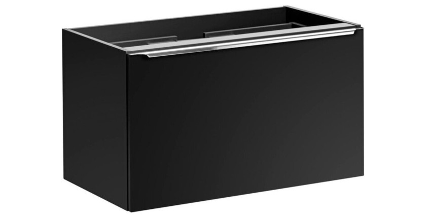Meuble sous vasque 80cm noir VANTA vu sous un autre angle