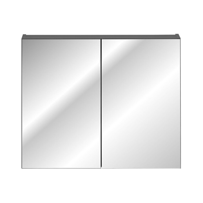 Mueble de almacenamiento VANTA 80 cm negro – Armario de pared suspendido con puertas y espejos