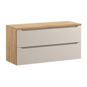 Ensemble meuble sous vasque et plan vasque 120cm YOKA beige