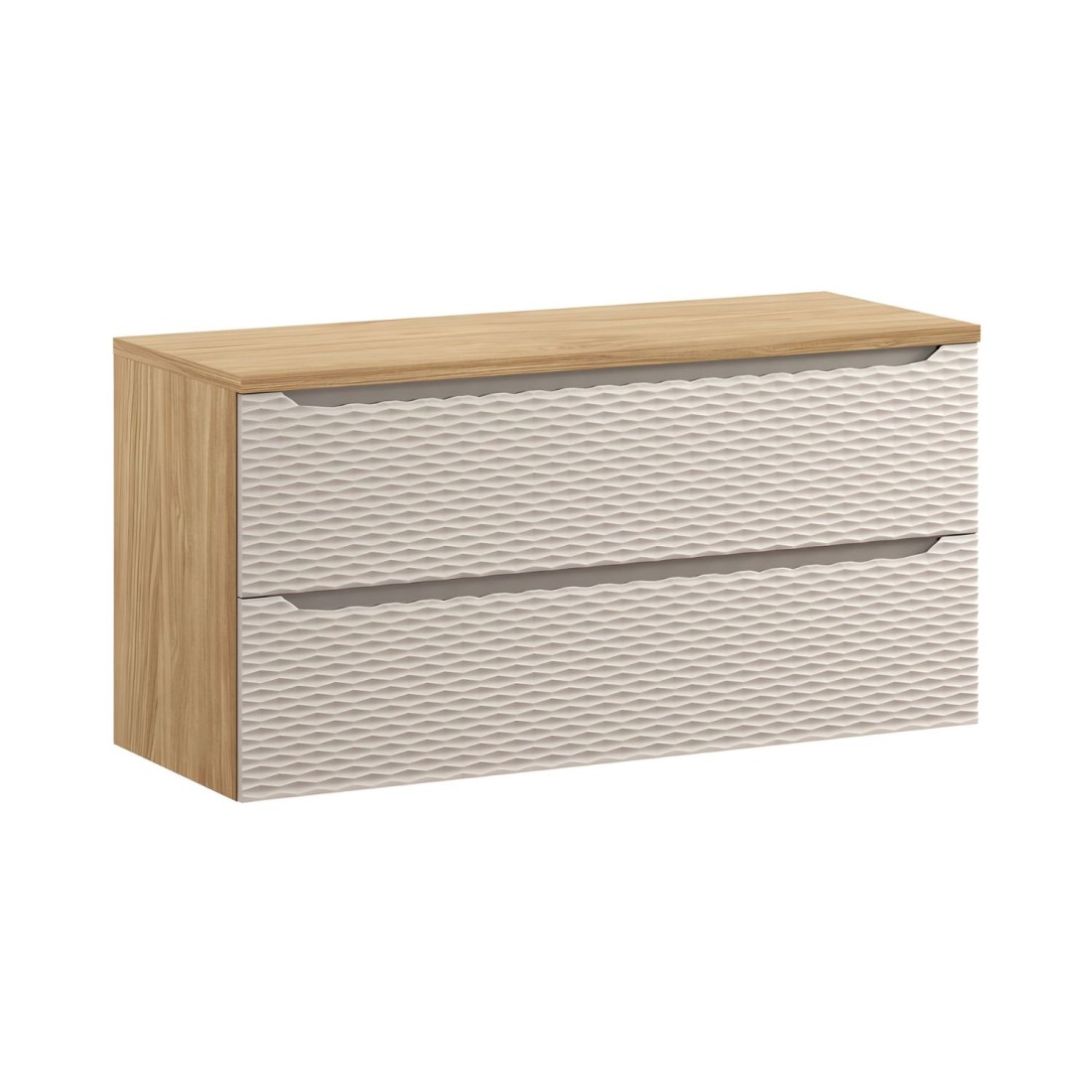 Ensemble meuble sous vasque et plan vasque 120cm YOKA beige