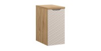Ensemble de salle de bain YOKA beige : meuble sous vasque 30 cm + plan vasque