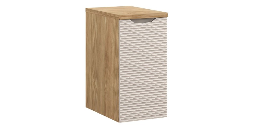 Ensemble de salle de bain YOKA beige : meuble sous vasque 30 cm + plan vasque