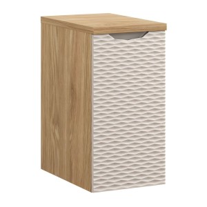 Ensemble de salle de bain YOKA beige : meuble sous vasque 30 cm + plan vasque
