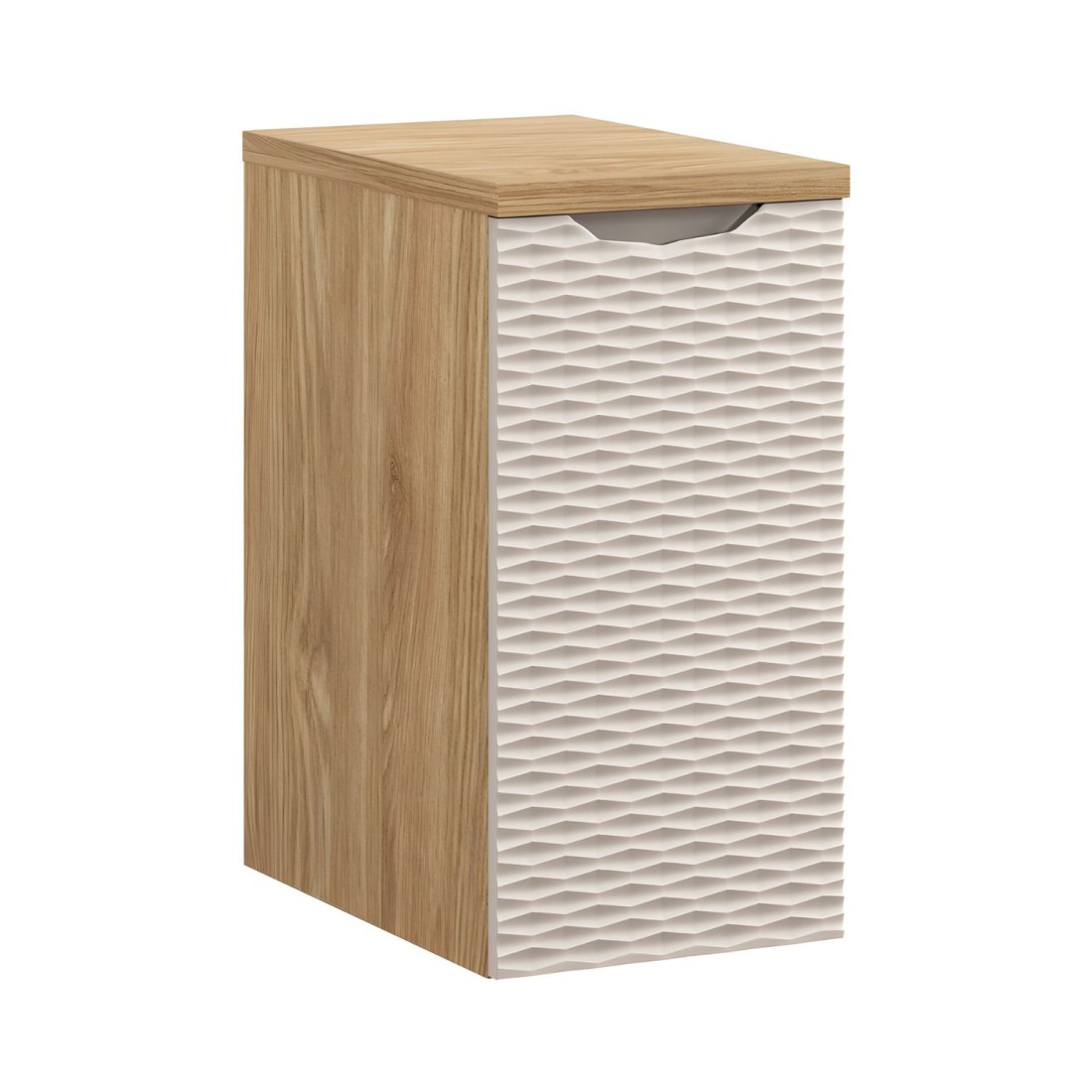 Ensemble meuble de rangement et plateau 30cm YOKA beige