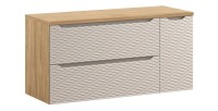 Ensemble meubles sous vasque et plan vasque 120cm YOKA beige