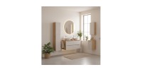 Ensemble de meubles de salle de bain YOKA beige mis en situation