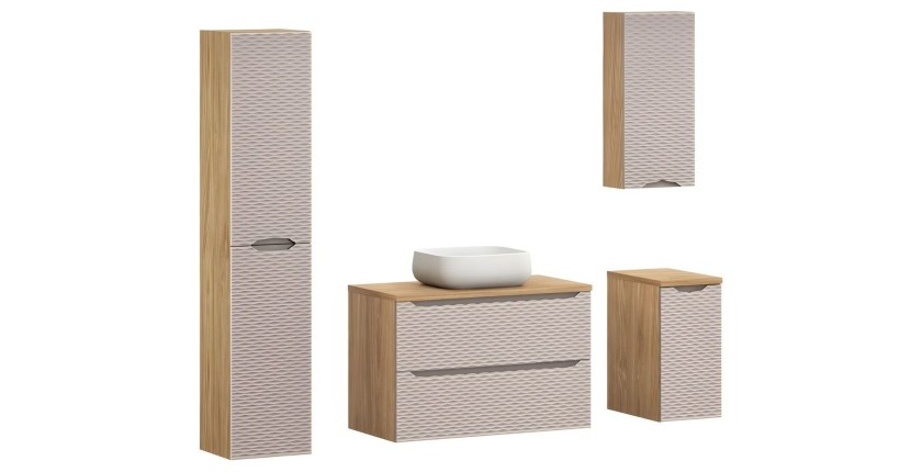 Ensemble complet pour salle de bain beige YOKA