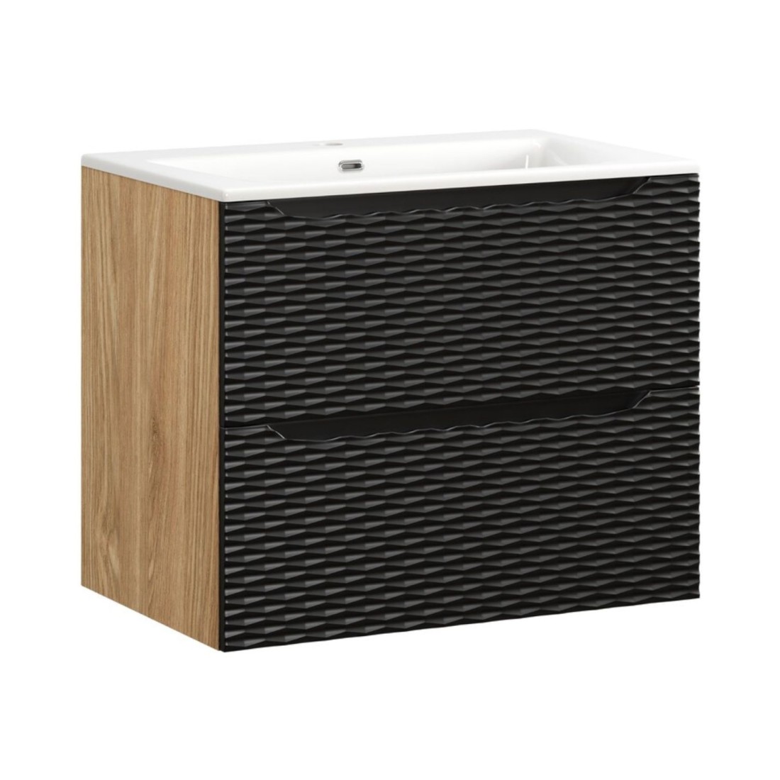 Ensemble meuble sous vasque et vasque à encastrer YOKA noir