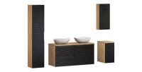 Ensemble complet de salle de bain YOKA noir