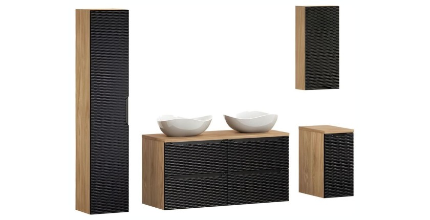 Ensemble complet de salle de bain YOKA noir